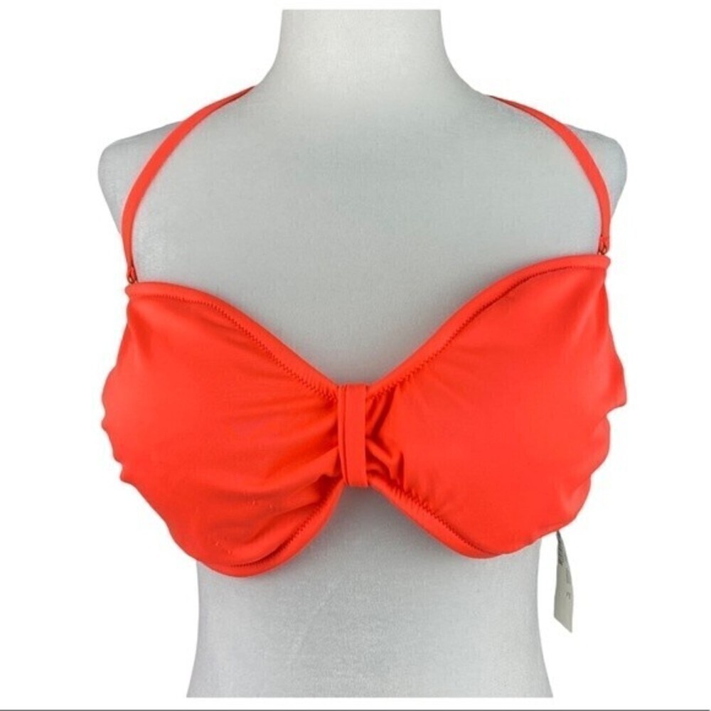 J Crew Swimsuit Top Womens Extra Large Orange Swimwear Bikini Top Summer